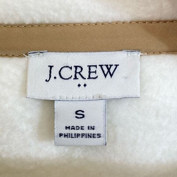 J.crew white quilted fleece pullover sweatshirt small - Picture 4 of 13